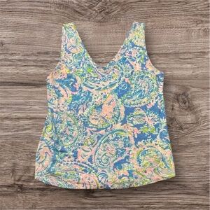 Lilly Pulitzer NEW NWT Women’s Pink Blue Tank Top Shirt Tops Summer Casual Sz M